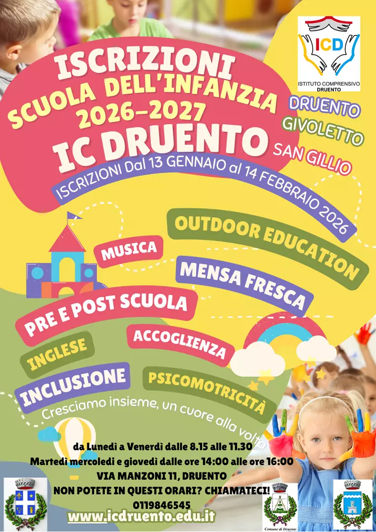 ISCRIZIONI SCUOLA DELL'INFANZIA